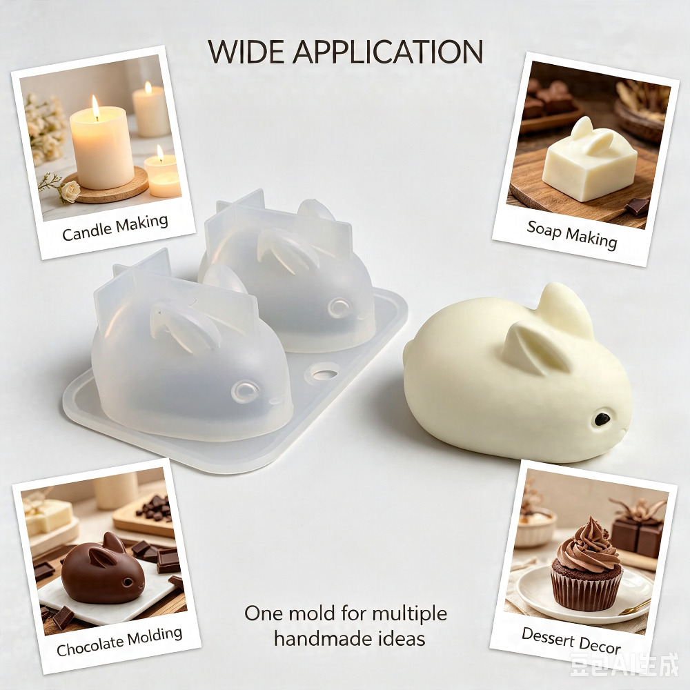 3D Mini Rabbit Silicone Mold F - Candle Making Tutorial review and price