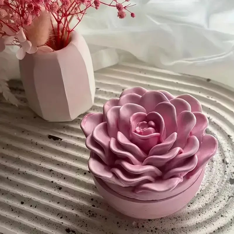 top quality 3d rose flower can - Candle Making Jars With Lids review and price
