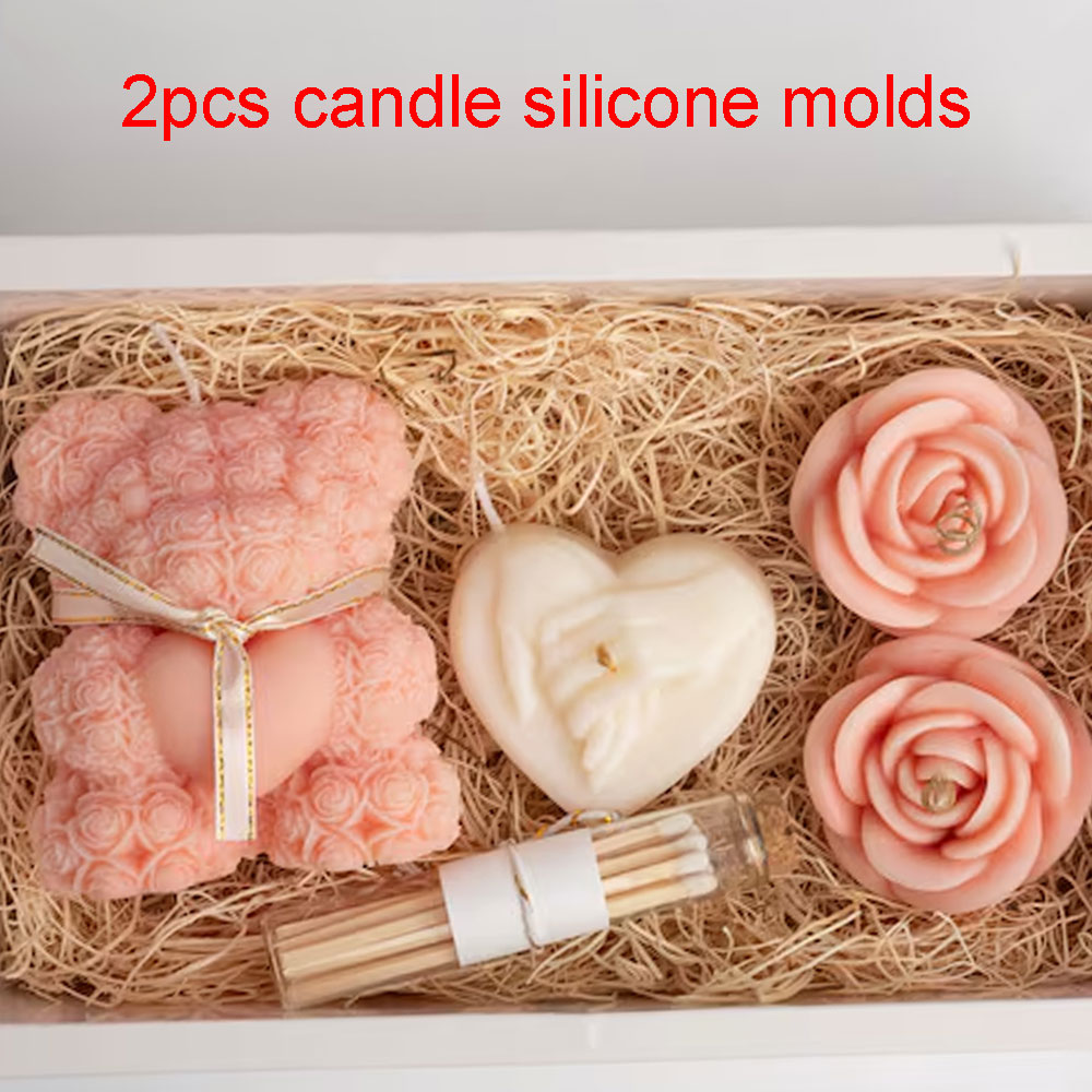 Teddy Bear Heat Rose Silicone  - Candle Making Kits review and price