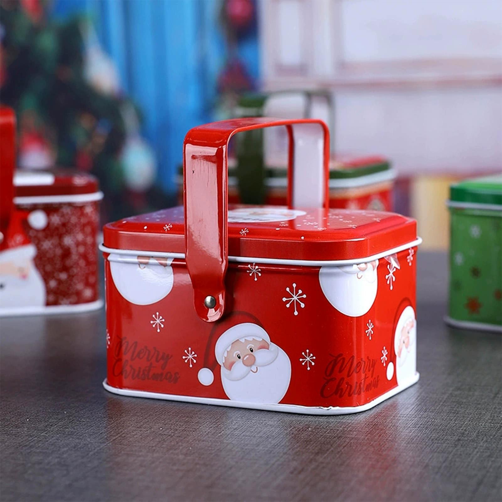 Christmas Cookie Tins Metal Sa - Tin Container Lid review and price