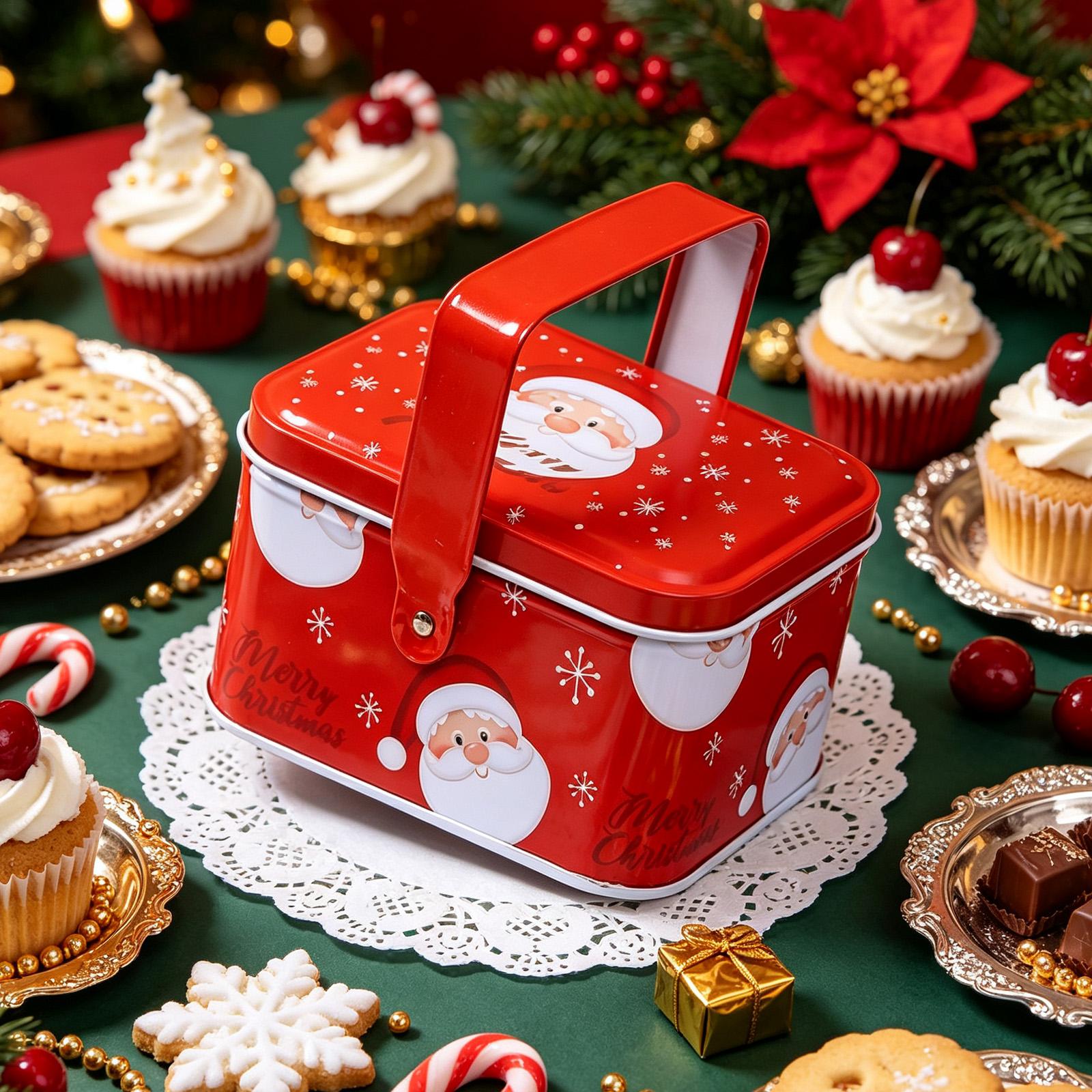 Christmas Cookie Tins Metal Sa - Tin Container Lid review and price