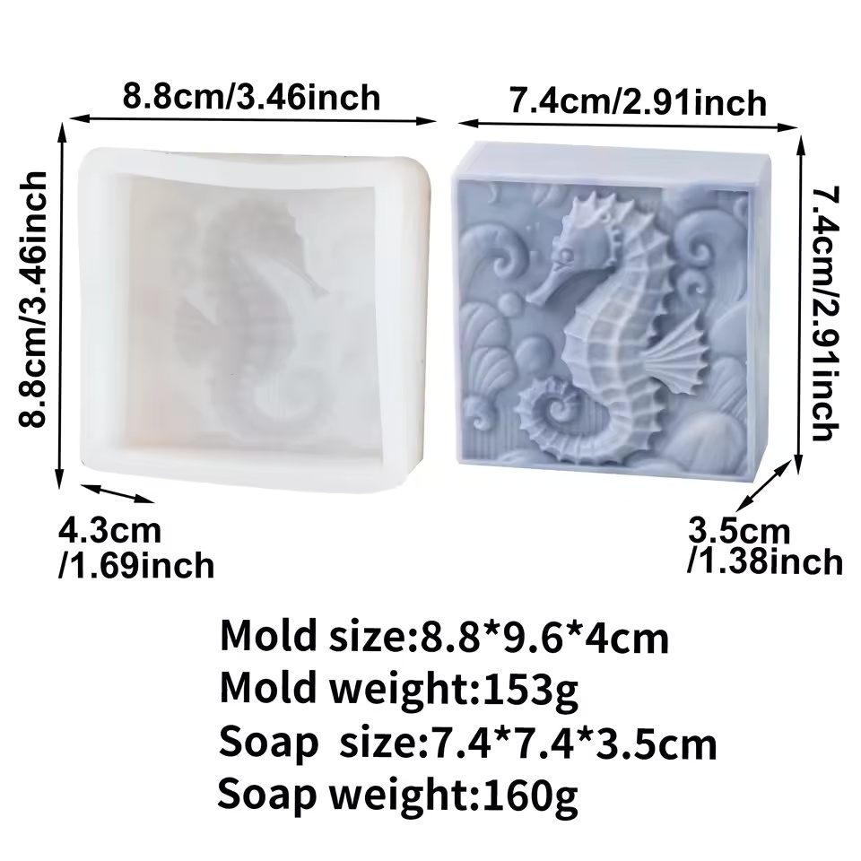 3D Seahorse Silicone Soap Mold - Candle Making Tutorial review and price
